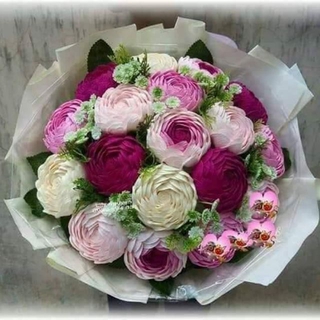 Combo hoa hồng xoắn giấy nhún