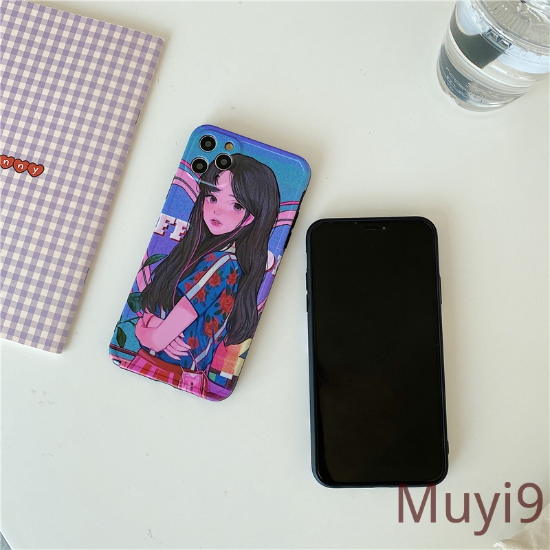 Ốp điện thoại mềm họa tiết hoạt hình cô gái Nhật Bản độc đáo cho iPhone12 11PROMAX X XSMAX XR I8/SE2 Iphone7plus | BigBuy360 - bigbuy360.vn