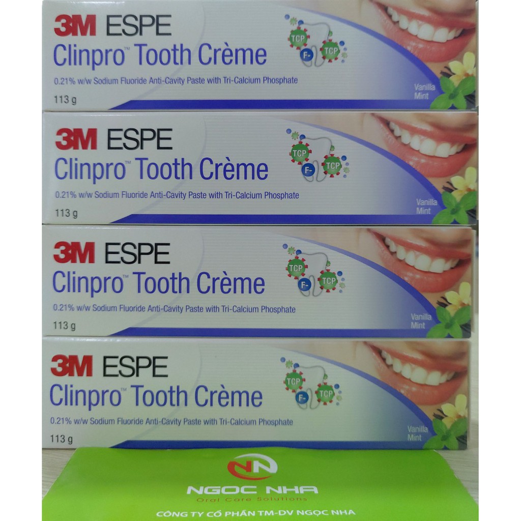 Kem đáng răng ngừa sâu răng 3M Clinpro Tooth Crème, làm trắng răng và hơi thở thơm mát 113g