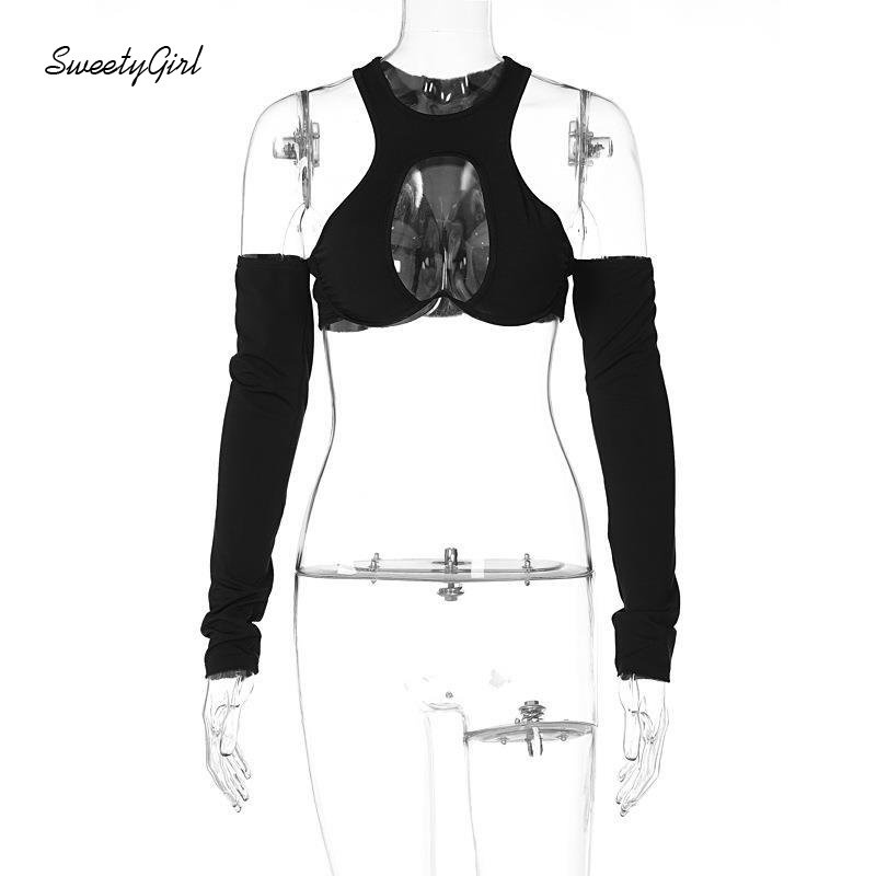 Áo Thun Crop Top Tay Ngắn Cổ Tròn Màu Đen Trơn Thời Trang 2022 Quyến Rũ Dành Cho Nữ