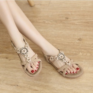 Sandal nữ quai hậu đính đá Siketu thời trang,phong cách Boho điệu điệu (M560).