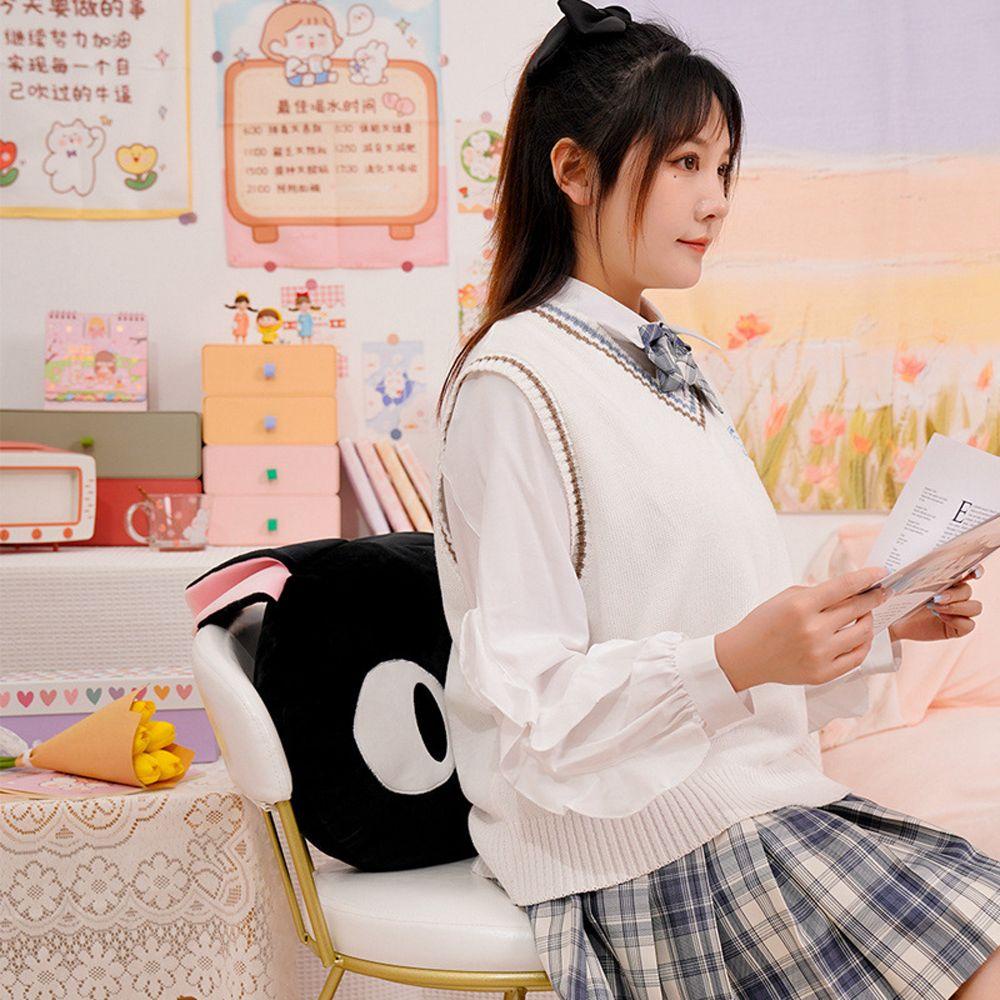 Thú Nhồi Bông Hình Mèo Đen Totoro Mềm Mại Trang Trí Nhà Cửa