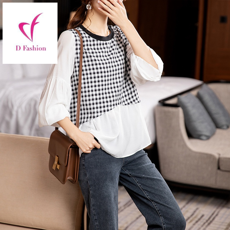 2M1210 Áo nữ dài tay mùa thu cho người mập hàng nhập