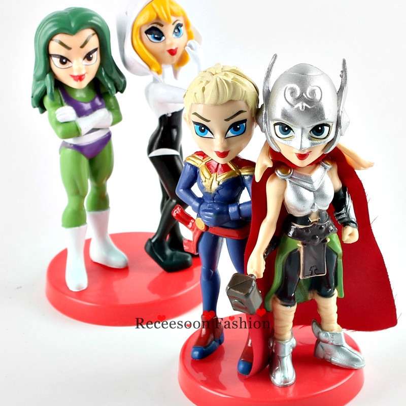 4 mô hình nhân vật phim Biệt đội siêu anh hùng bằng PVC