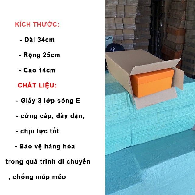 Hộp Box Chống Sốc Bảo Vệ Hộp Giày, Hộp Carton Loại Xịn Chống Móp Méo