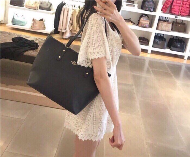TÚI COACH BLACK CITY ZIP TOTE