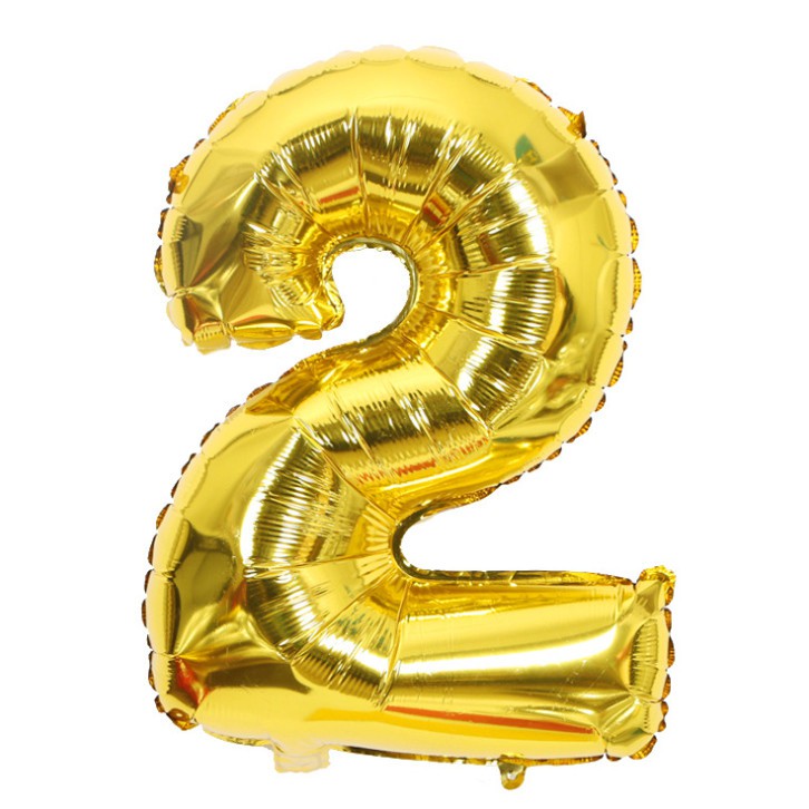 Bong Bóng Hình Số 16 Inch Trang Trí Năm Mới 2022