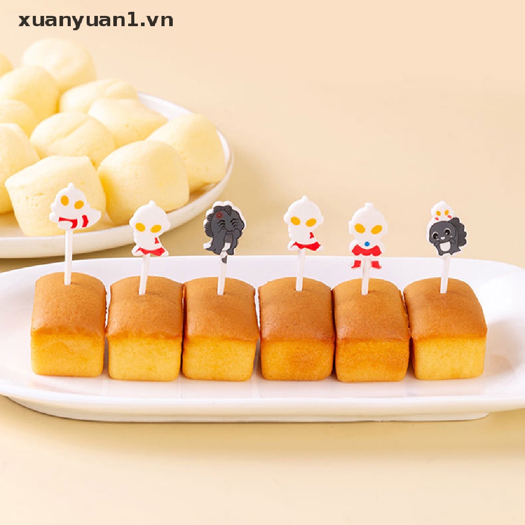 Set 10 / 6 Nĩa Ăn Trái Cây Bằng Nhựa Kiểu Dáng Dễ Thương