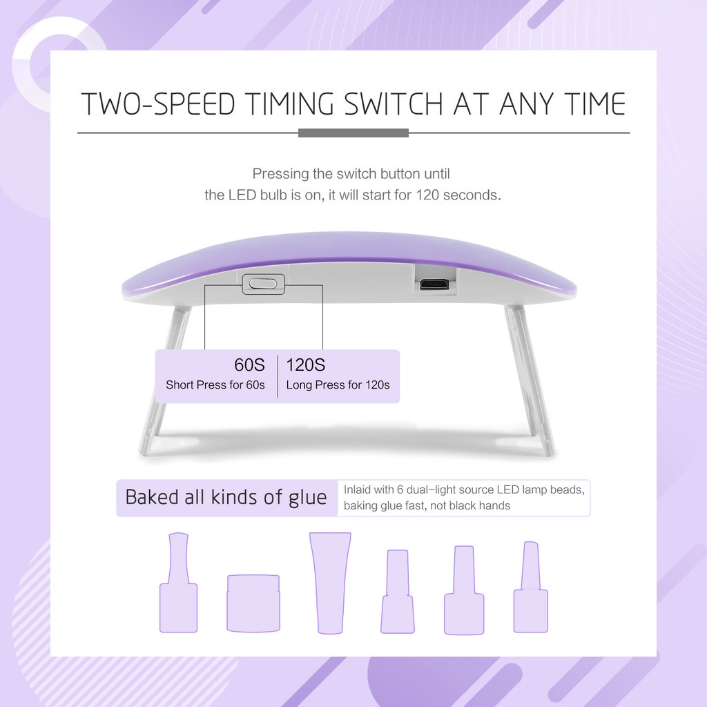 [Hàng mới về] Đèn Led 60s / 120s Hong Khô Sơn Móng Tay