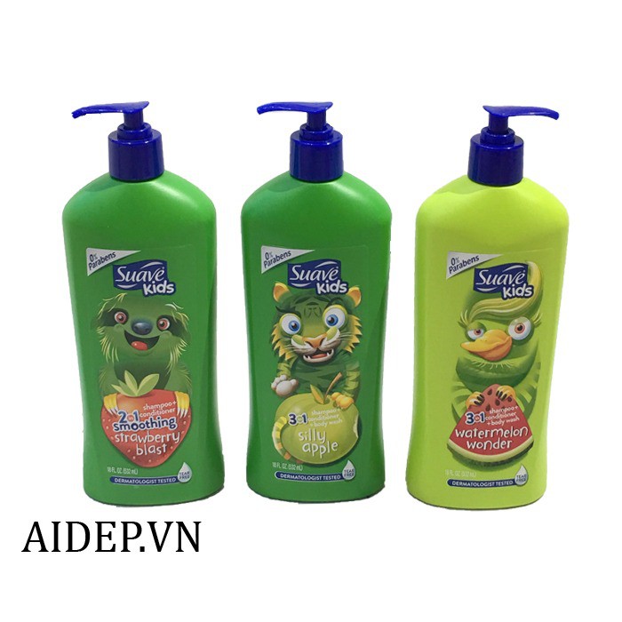 Tắm Gội Suave Kid 2in1 & 3in1 523ml Mẫu Mới