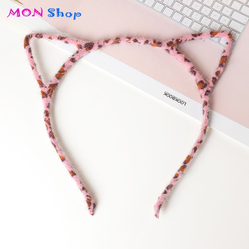 Cài tóc bờm tóc nữ tai mèo lông nhung dễ thương phong cách Hàn Quốc quà tặng thời trang