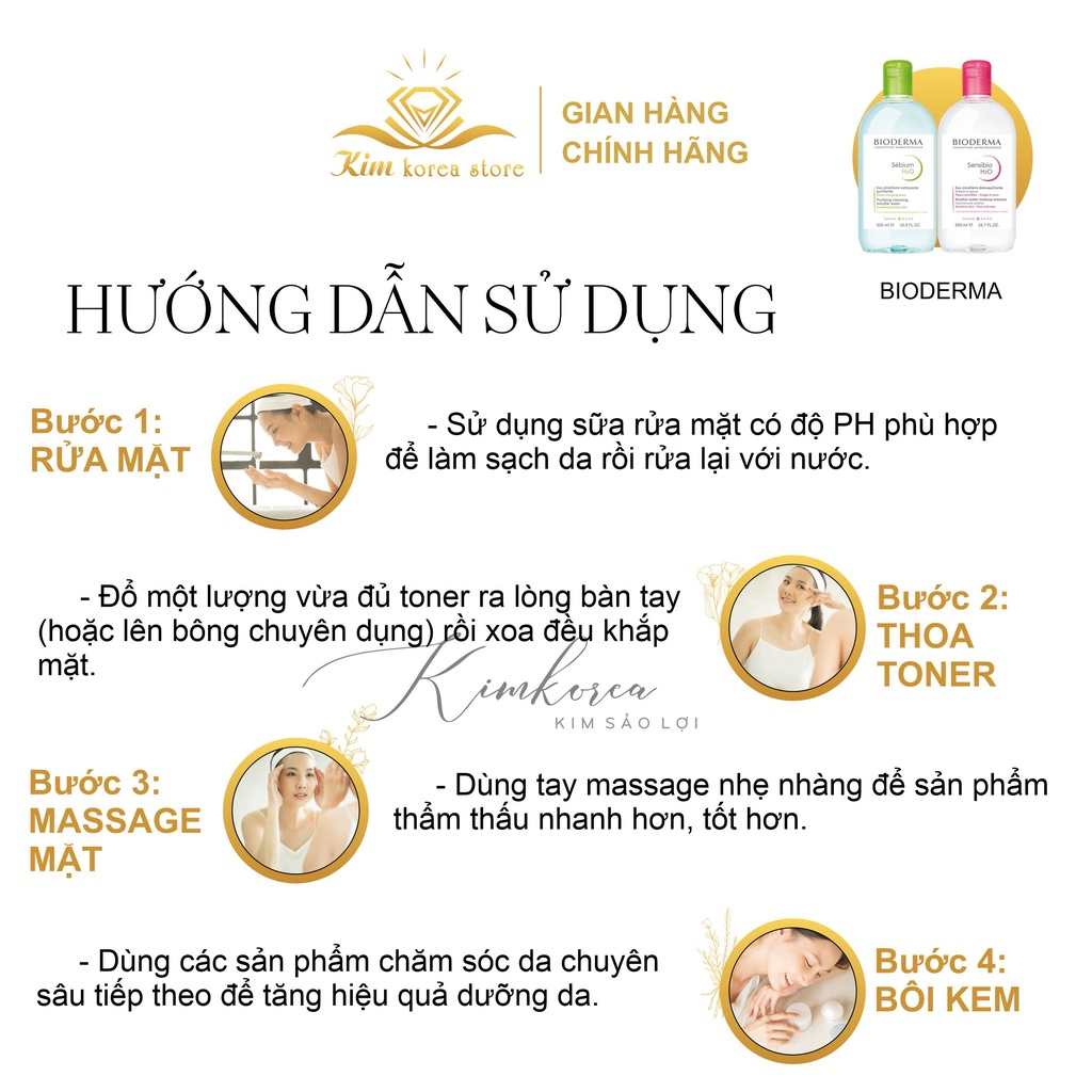 Tẩy trang quốc dân Bioderma siêu sạch, không gây khô da, dùng được cho da nhạy cảm