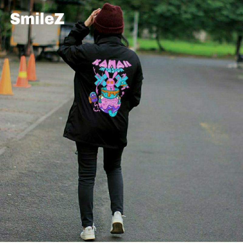 Áo Khoác Dù Bad.Rabbit Kawaii Jacket Unisex Form Rộng Cổ Bẻ Vải Mero 2 Lớp Cao Cấp CorgiZ | BigBuy360 - bigbuy360.vn