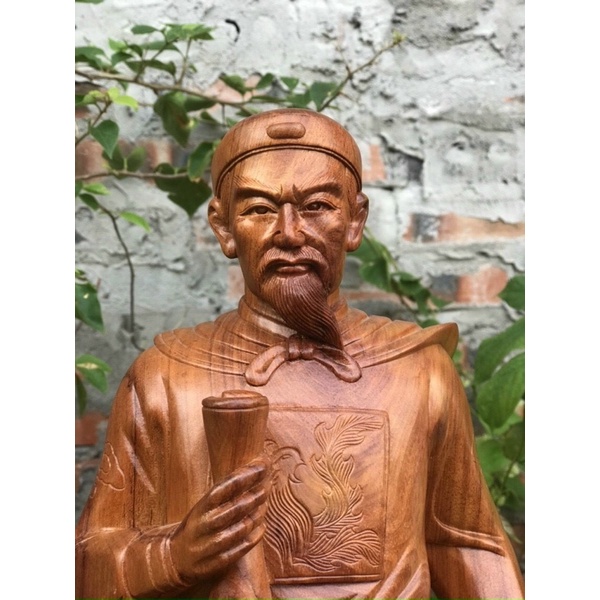 Tượng gỗ hương Hưng Đạo đại vương Trần Quốc Tuấn cao 20, cao 30, cao 40, cao 50, cao 60 . Trang trí phong thuỷ nội thất