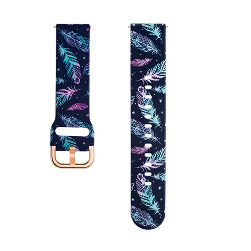 Dây Đeo Silicon 20Mm 22mm In Họa Tiết Độc Đáo Cho Đồng Hồ Thông Minh Huawei Watch 3 / 2 Pro GT 2e Samsung Galaxy Watch 4 3 Active 2 S3 S2