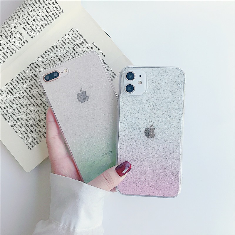 Ốp lưng iphone Kim Tuyến Ombre viền trong chống ố 5/5s/6/6plus/6s/6splus/7/7plus/8/8plus/x/xs/11/12/pro/max/plus/promax