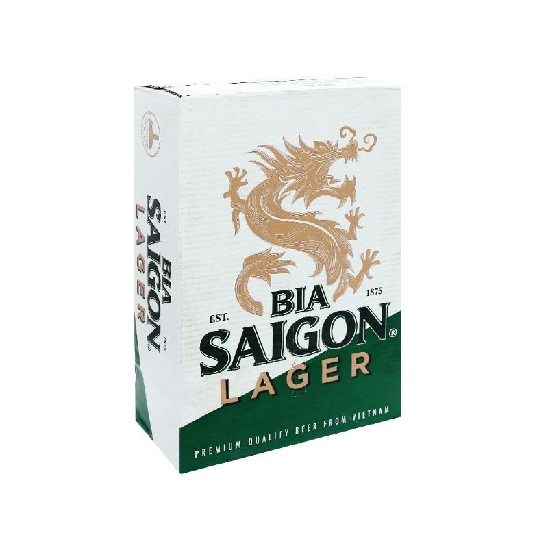 Thùng 24 lon bia Sài Gòn LAGER 330ml