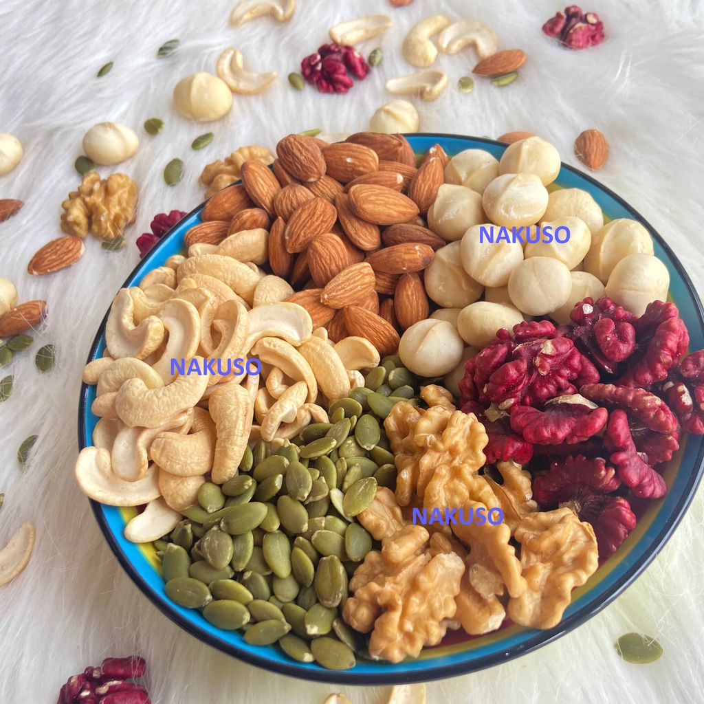 Hạt Mix 6 Loại Hạt Dinh Dưỡng Cao Cấp, Mixed Nuts NAKUSO (500Gr)