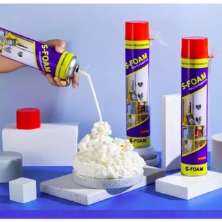   KEO S-FOAM - Chai bọt xốp cách âm, cách nhiệt S Foam 900G dùng tốt cho tủ lanh -keo bọt xịt