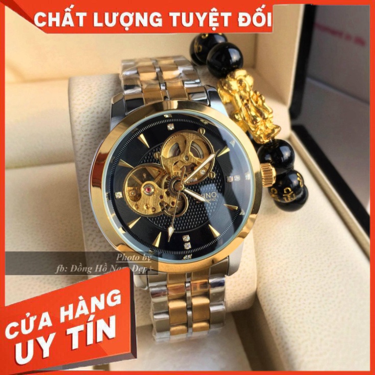 (Tặng Vòng tỳ Hưu )Đồng Hồ Cơ Nam automatic thương hiệu BYINO - Hàng nhập khẩu