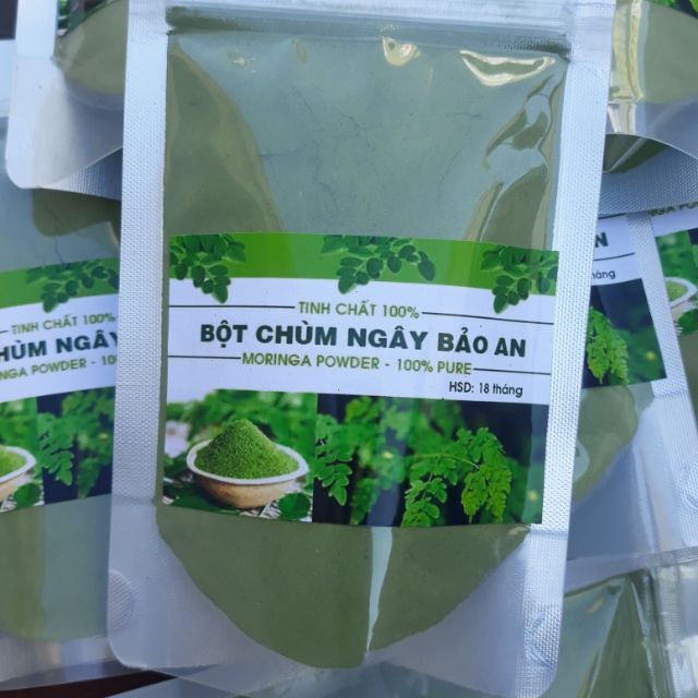 Bột lá chùm ngây sấy lạnh gói 100g