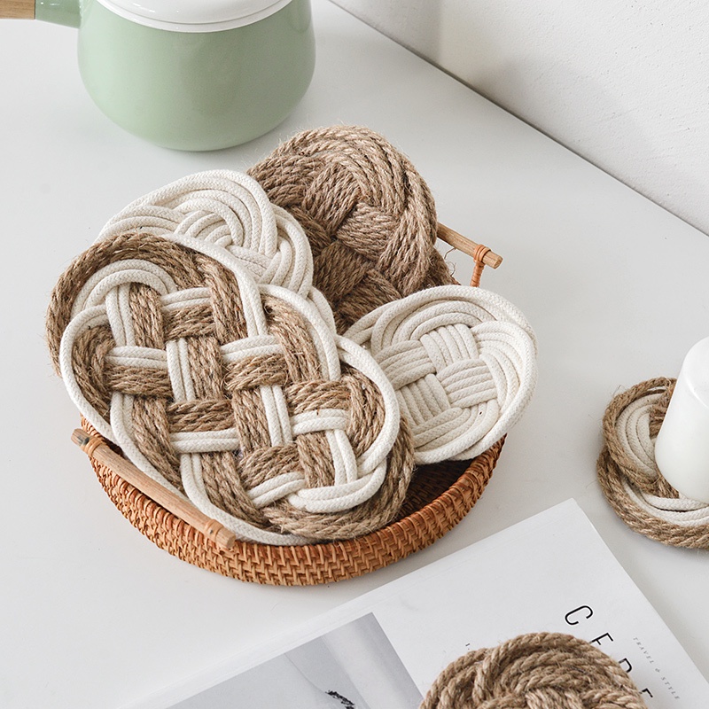 Tấm Lót Cách Nhiệt Chống Bỏng Bằng Vải Cotton Dệt Tay Dành Cho Chụp Ảnh