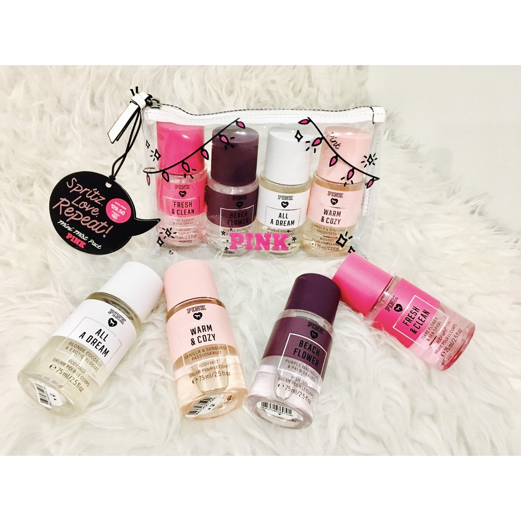 Xịt thơm body mist Victoria secret Pink love haze mini 75ml