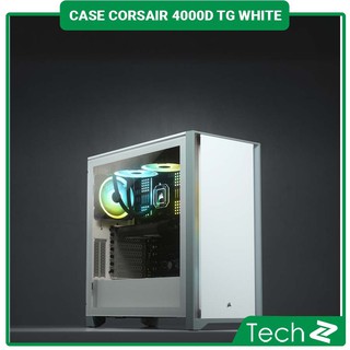 Vỏ Case Corsair 4000D TG White (Mid Tower/Màu Trắng)