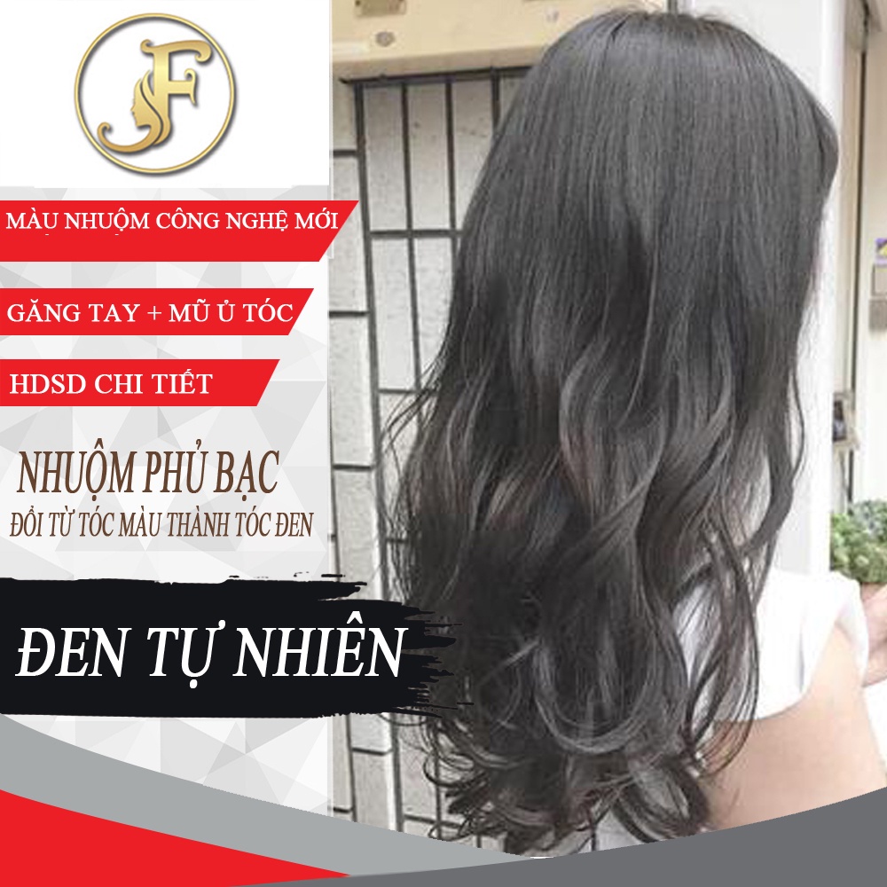 Thuốc nhuộm tóc màu ĐEN TỰ NHIÊN công nghệ mới không oxy siêu mềm mượt