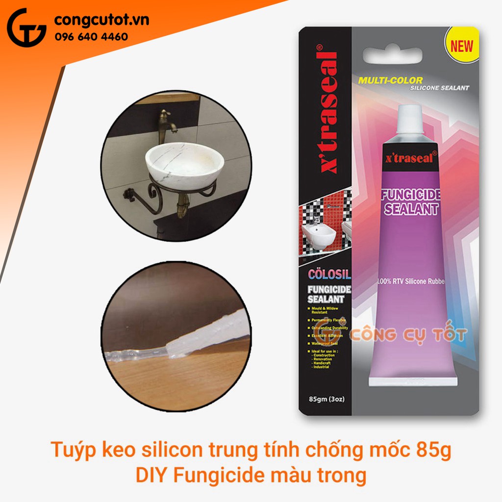 Tuýp keo silicon trung tính chống mốc 85g Xtraseal DIY Fungicide