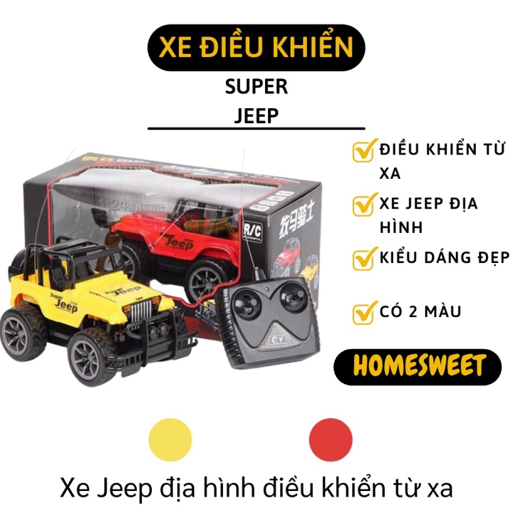 Ô tô điều khiển - Xe Jeep địa hình điều khiển từ xa dùng pin hoặc sạc điện động cơ mạnh mẽ 2601