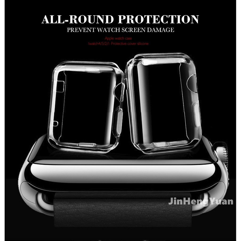 Vỏ TPU trong suốt bảo vệ toàn diện mặt đồng hồ cho Apple Watch Series T500 Iwatch 5 4 44mm