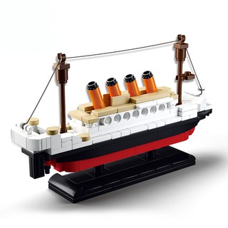 Bộ đồ chơi lắp ráp GOROCK XLB-0576 gồm 194 mảnh mô phỏng tàu Titanic 3D cho trẻ em