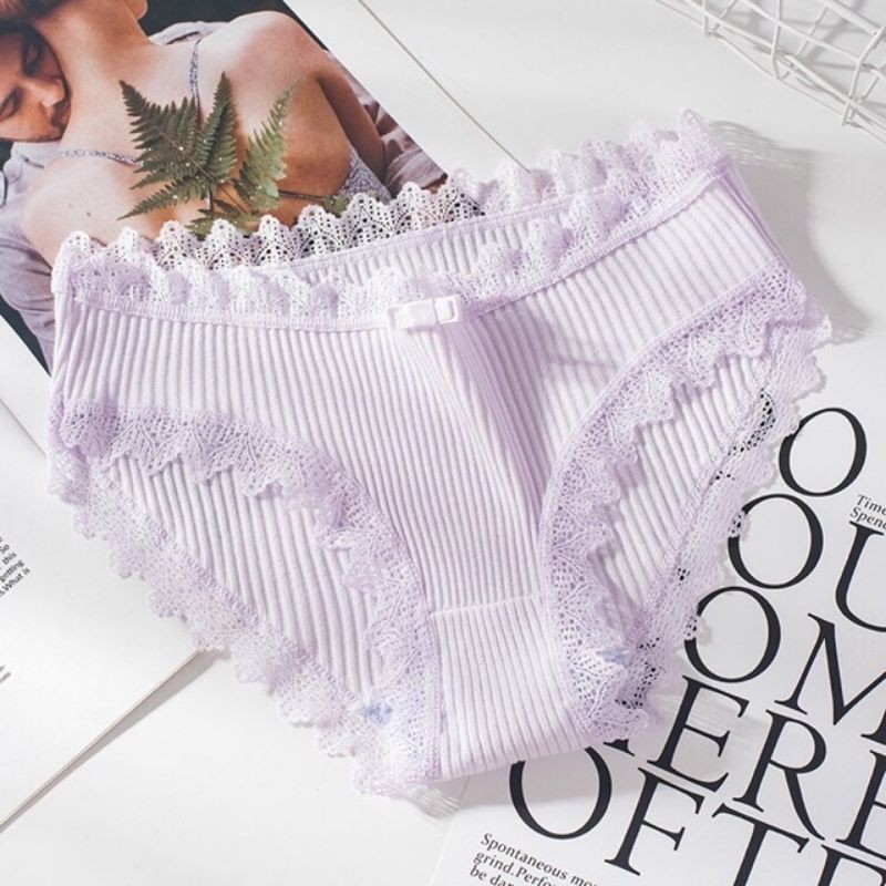 QUẦN LÓT GÂN TĂM KHÁNG KHUẨN VIỀN REN SIÊU ĐẸP SIÊU HOT | BigBuy360 - bigbuy360.vn