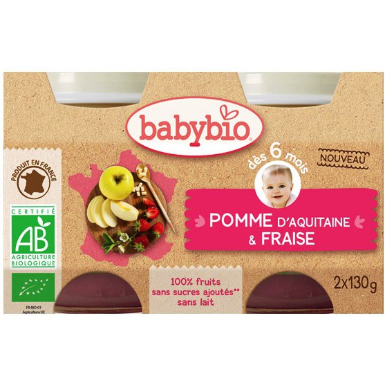 Trái cây nghiền BabyBio Pháp cho bé từ 6 tháng