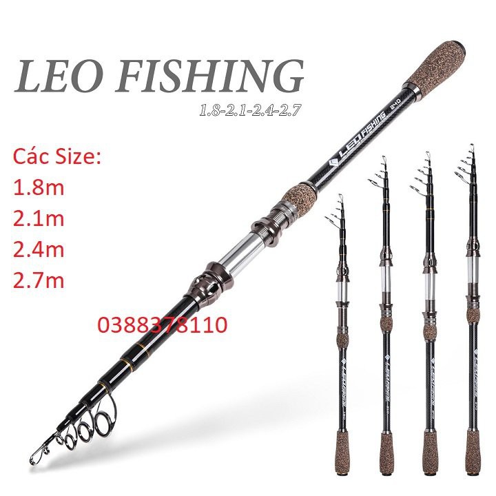 Cần Câu Lure Rút Leo Fishing Rút Gọn 60cm