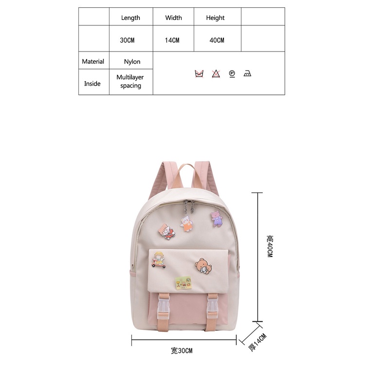 Ba Lô Vải Mini In Họa Tiết Hoạt Hình Nhiều Màu Sắc Phong Cách Hàn Quốc Dành Cho Nữ