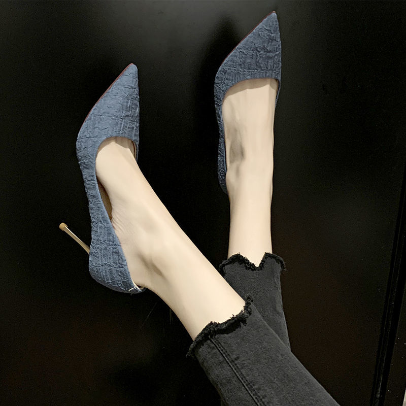 Giày Cao Gót Mũi Nhọn Quyến Rũ Phong Cách Hàn Quốc 2020