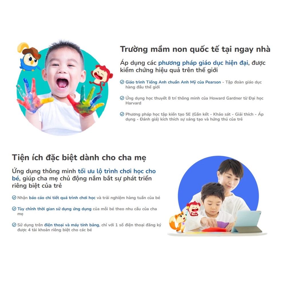 I can kid Toàn quốc [E-voucher] - Voucher mã học Phần mềm ICANKID tiếng Anh học mà chơi (1 năm, 2 năm, 4 năm)