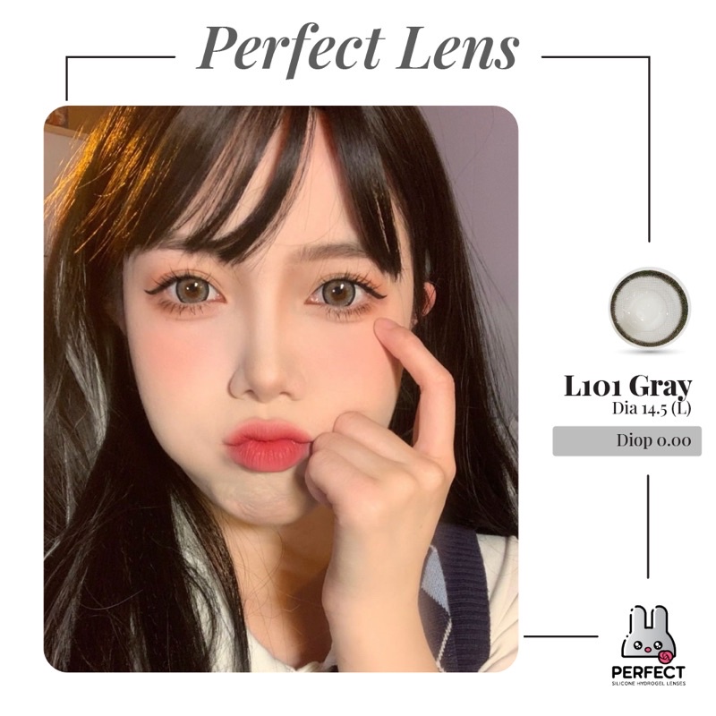 Lens Mắt , Kính Áp Tròng Không Độ , L101 GRAY , DIA 14.5 , Dành Cho Mắt Khô Yếu Giá Sale