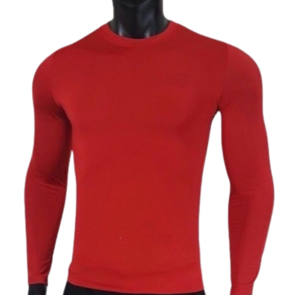Áo giữ nhiệt nam dài tay full size thể thao 6 màu cá tính Áo thun nam cổ tròn vải mềm mại siêu co giãn 2c