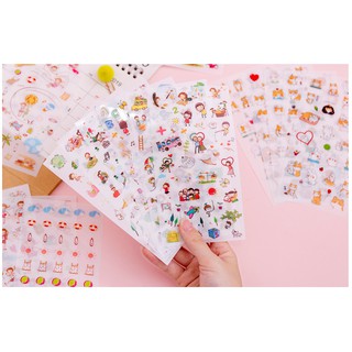 Nhãn dán STICKER dễ thương lẻ từng tấm