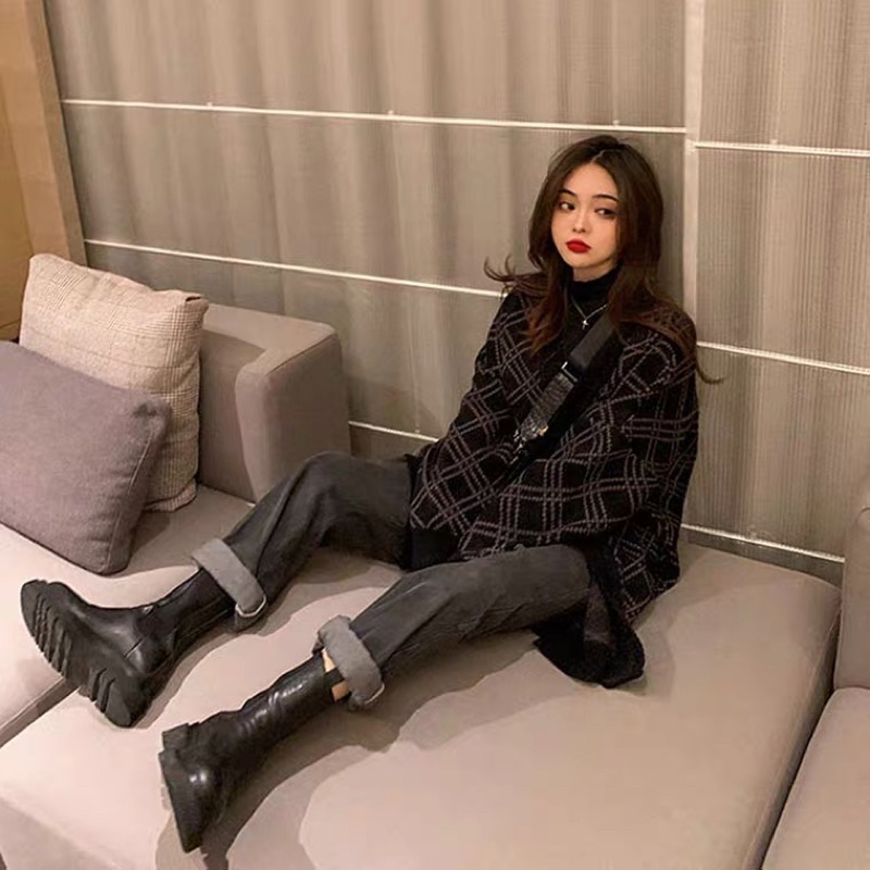 Áo Khoác Cadigan Len Kẻ Form Rộng | BigBuy360 - bigbuy360.vn