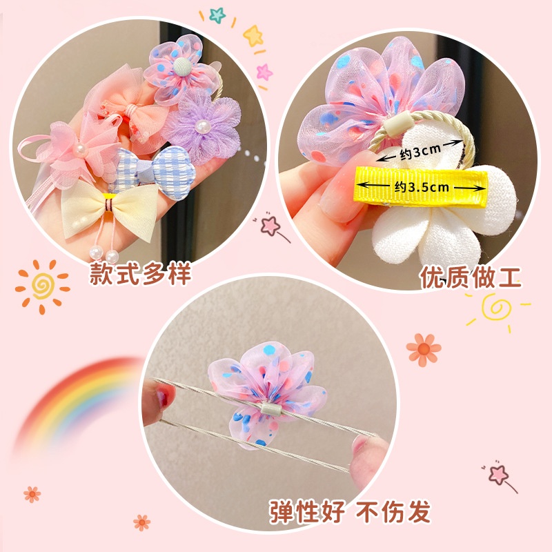 Kẹp Tóc Nơ Hình Hoa Dễ Thương Cho Bé Gái