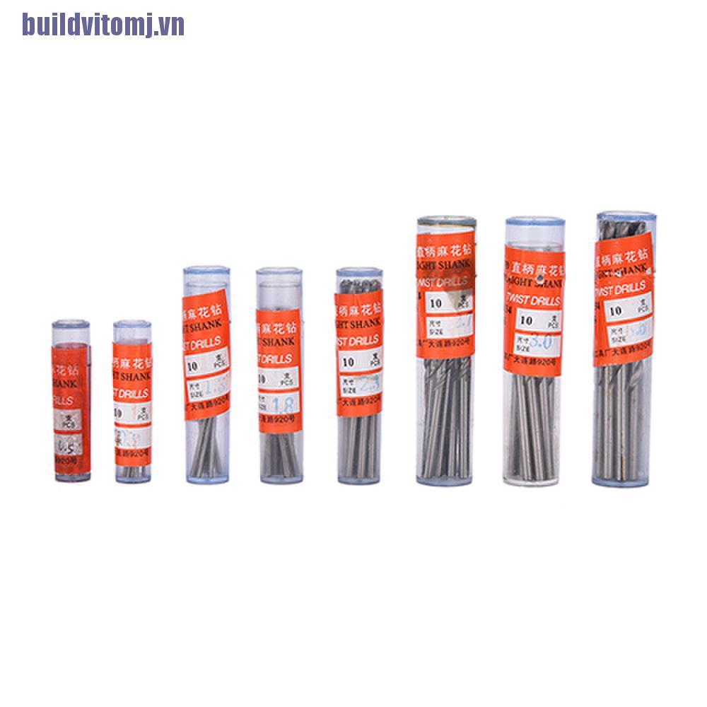 BITS Bộ 10 Mũi Khoan Micro Hss 0.3-3mm