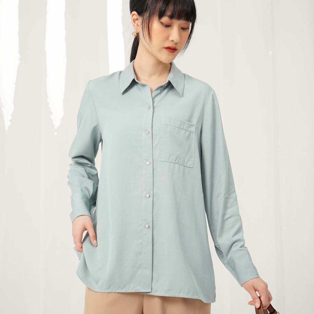 Áo sơ mi công sở nữ Méo shop dài tay kiểu Hàn form rộng Sandy