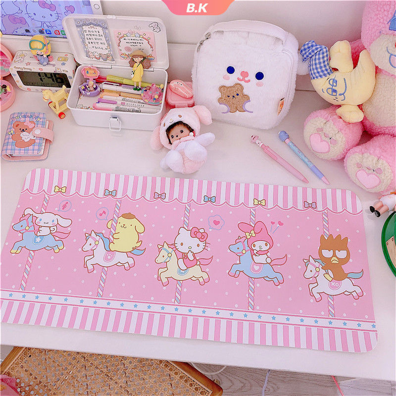 Thảm Lót Bàn Chống Trượt Họa Tiết Hoạt Hình Kuromi Melody Dễ Thương