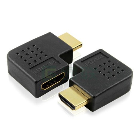 Đầu nối HDMI đổi góc 90 độ cong khuỷu tay dùng đổi góc cắm dây hdmi cho tivi, máy chiếu, laptop hay máy tính, đầu HD, K+