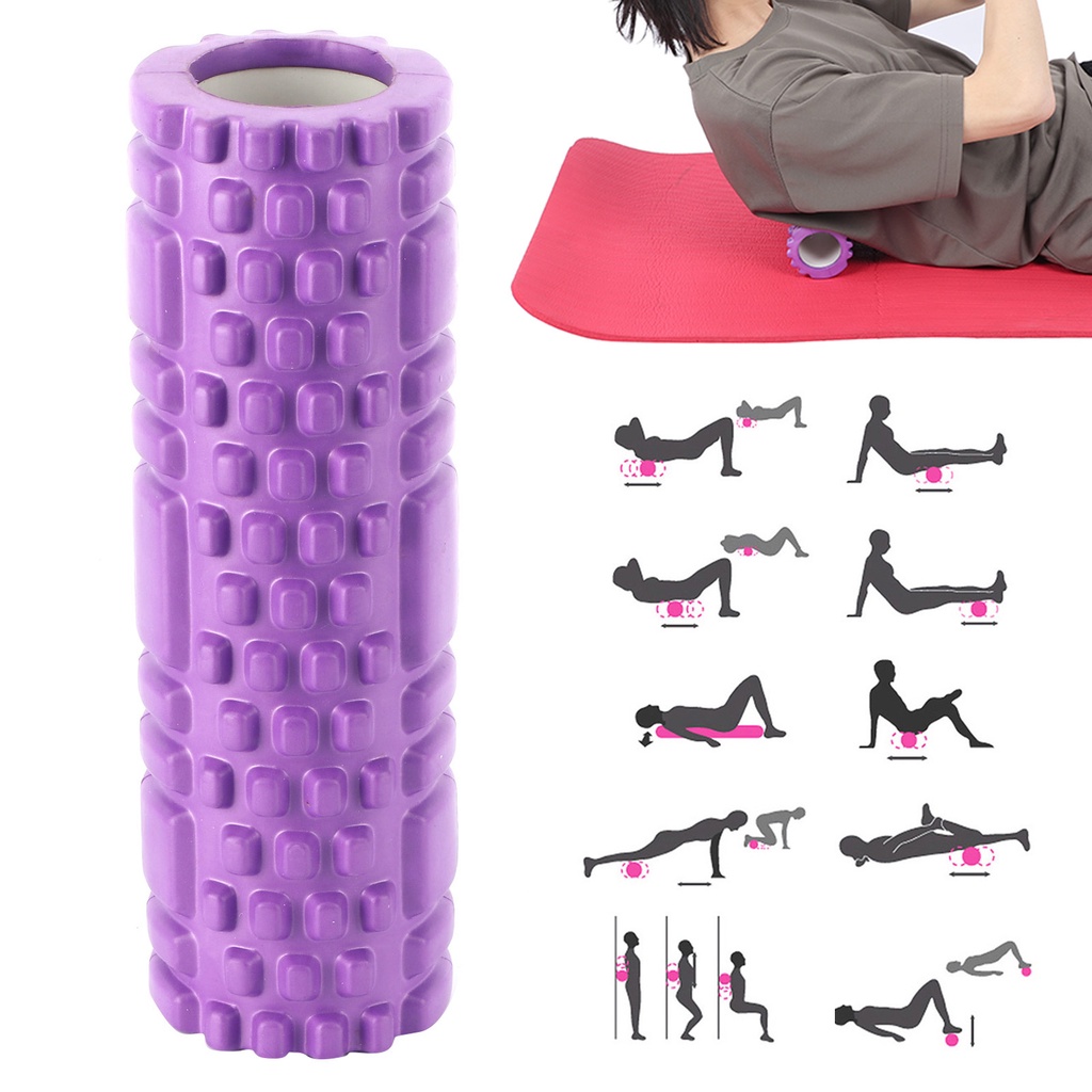 Có thể bán buôn EVA Hollow Yoga Cột Massage Gậy Thư giãn Cơ bắp Con lăn Tập thể dục Pilates Vermont055 Hàng giao ngay