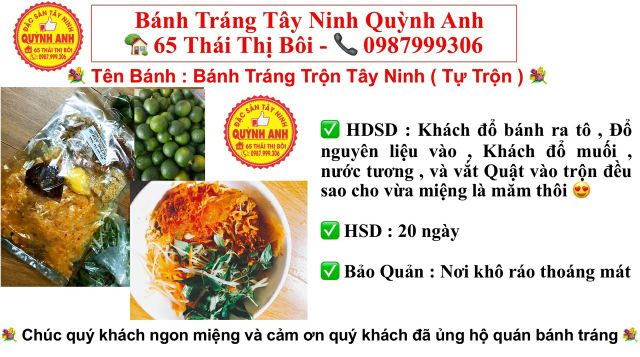 Bánh tráng ⭐ TRỘN TÂY NINH ⭐ HSD 30 NGÀY